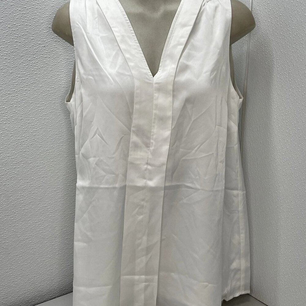 EMILIA GEORGE Women's Maternity Lily V-Neck Sleeveless Top – Size M – White